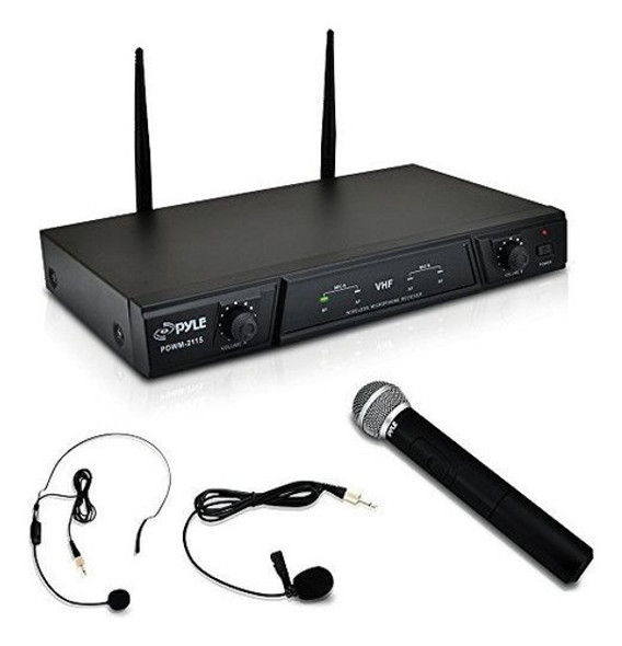Pyle Sistema De Microfono Inalambrico Con Transmisor De Peta 0