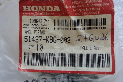 Aro Piston Barral Honda Bros 125 Original Genamax 1