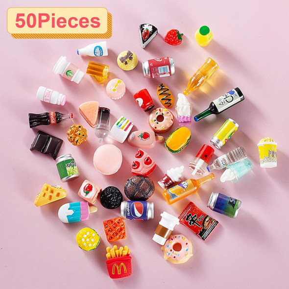 Juguetes De Comida En Miniatura Para Casa De Muñeca, 50 Pcs 1