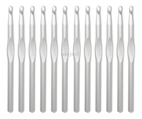 Agujas Crochet De Aluminio - Marca Cbx N° 5 X 12 Unidades 1 Agujas Crochet De Aluminio - Marca Cbx N° 5 X 12 Unidades 1