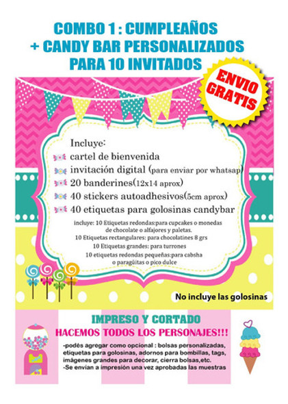 Osito Corona Príncipe Nene Kit Cumpleaños Y Candy Bar 1