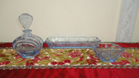 Juego Toilete Alhajero Perfumero Peinera Antiguo Vealo 0