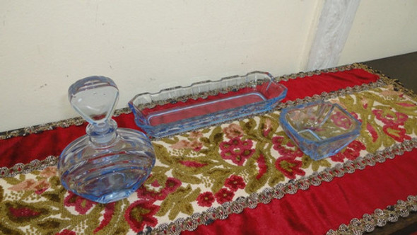 Juego Toilete Alhajero Perfumero Peinera Antiguo Vealo 1