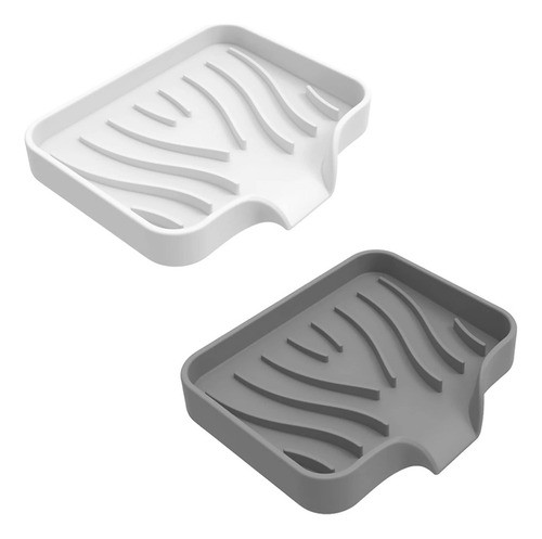 2 Jaboneras De Silicona Con Drenaje, Soporte Para Barra De J 0