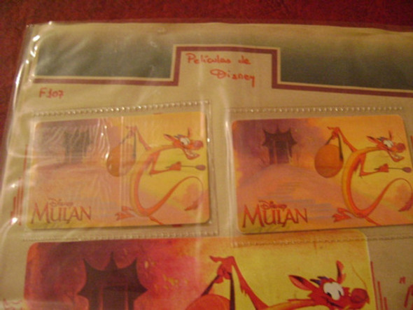 Tarjeta Telefonica Disney Colec Mulan 4 Serie F 107 Usada 4 1 Tarjeta Telefonica Disney Colec Mulan 4 Serie F 107 Usada 4 1