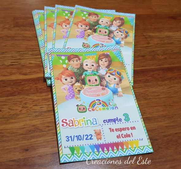 Invitaciones Infantiles Tarjetas Personalizadas X5 Unidades 1
