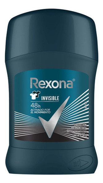 Desodorante Rexona Invisible En Barra X 50 G 0