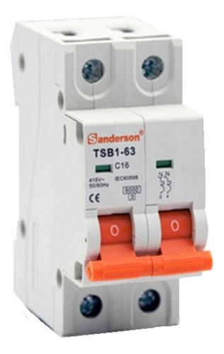 Termica Llave Bipolar Monofasica Sanderson 16 Amp 16a 0