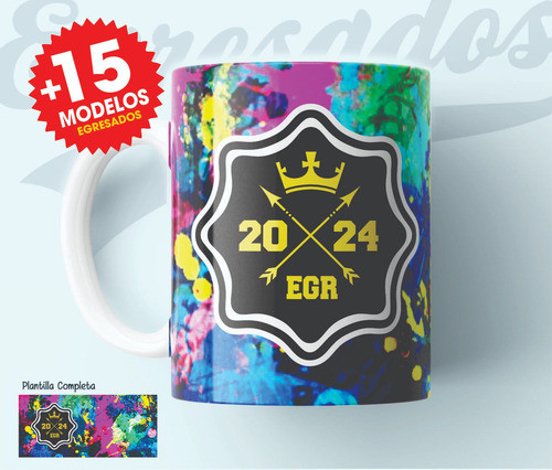 Plantillas Sublimar Tazas Egresados 2023 Diseños #1 1