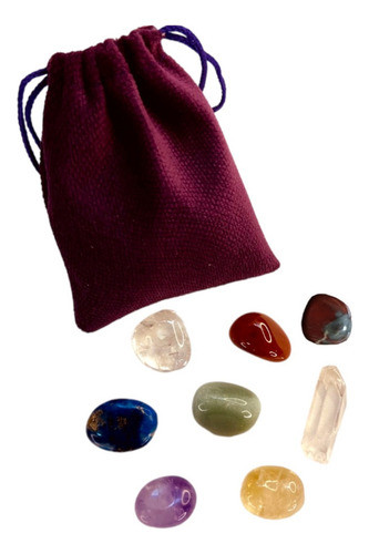 Set 7 Chakras Energéticos Roladas Cristales Punta Cristal 1