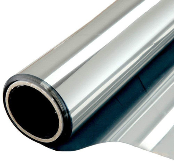 Film Espejado Para Ventanas Rollo 90cm X 2mt Plateado 0