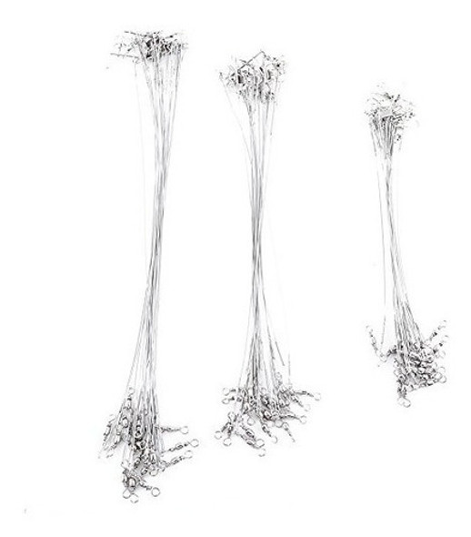 60 Piezas De Pesca Líder De Los Aparejos De Alambre De Alta 0