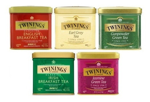 Te Twinings Hebras 100gr Varios Sabores Lata Abollada Ingles 0