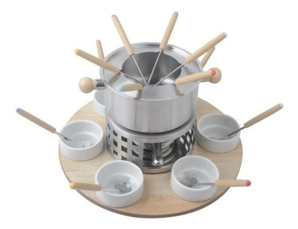 Fondue De Acero Inoxidable -la Plata- 0