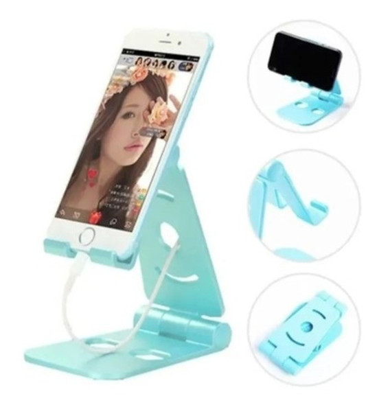Soporte Para Celular Escritorio Mesa Plegable Zoom Turquesa 0 Soporte Para Celular Escritorio Mesa Plegable Zoom Turquesa 0