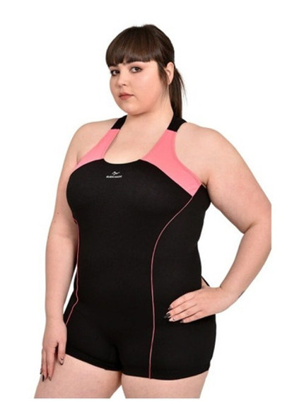 Malla Natacion Mujer Buen Nado Enteriza Grandes Con Short 0