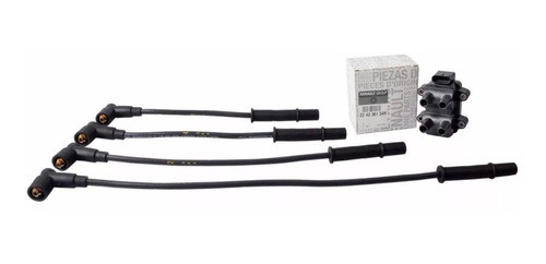Kit Bobina Encendido + Cables Megane Symbol Original Renault 0