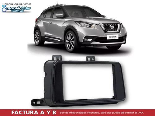 Marco Frente Adaptador 2 Din Para Nissan Kicks !! 1