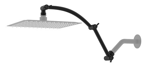 Hibbent All Metal 16'' Shower Head Extension Arm, Solid Bras 0