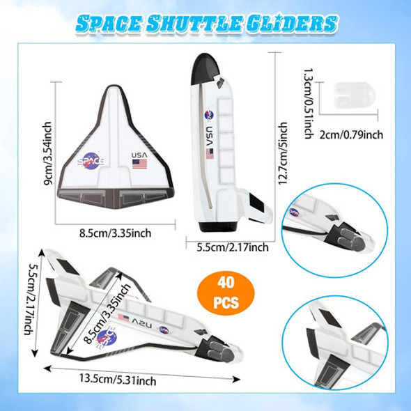 Juguetes De Aviones Espaciales De Espuma, 40 Unidades 1