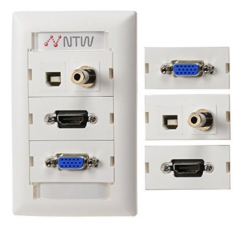 Ntw Customizable Unimedia Wall Plate With Personizable Id 0