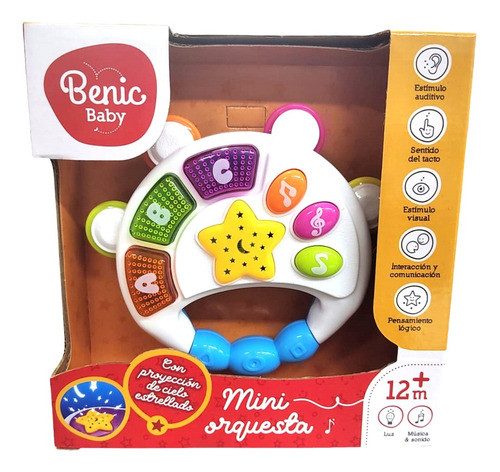 Panderetita Didactica Bebe Benic Baby Luz Sonido ELG Bb033 1