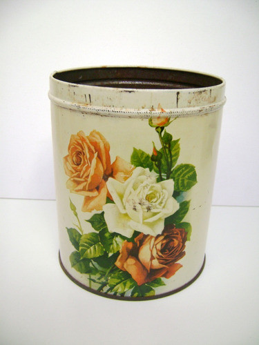Antigua Lata De Cocina Flores Decoracion Vintage Retro Boedo 1
