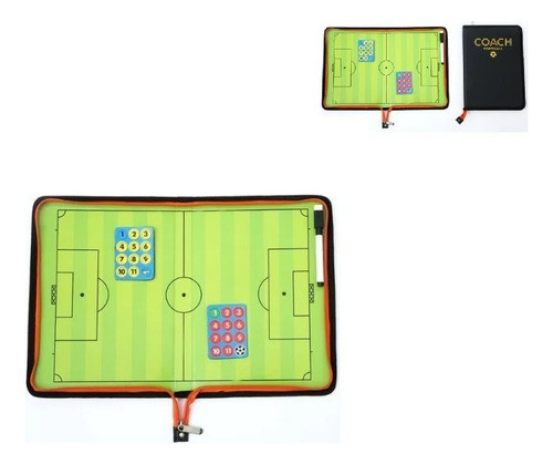 Cancha Magnetica Futbol Plegable Portatil Tactica Tablero 0