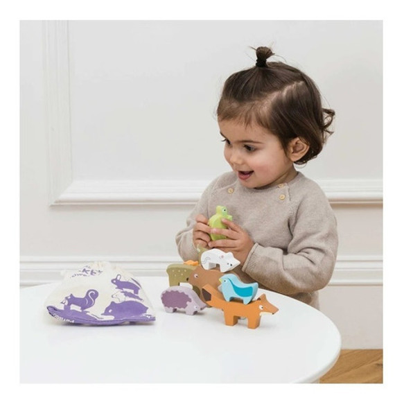 Juego Equilibrio Torre Animales Del Bosque Apilar Bebes 18m+ 1