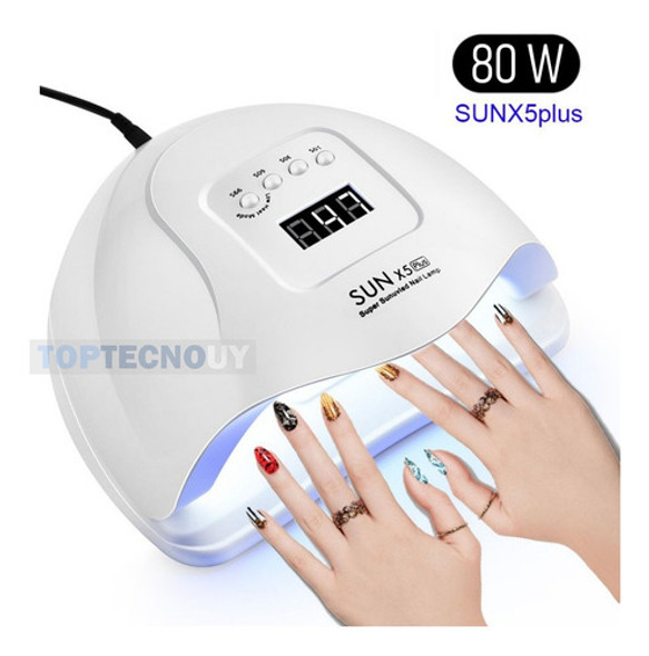Lampara Uv Led Secador De Uñas Gel Profesional Premium 80w ® 1