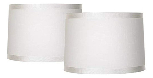 Juego De 2 Pantallas De Lámpara De Tambor Mediano De Tela Bl 0