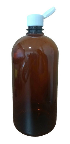 Botella, Envase De Pet 1lt Ámbar Con Tapa Flip Top X100 0