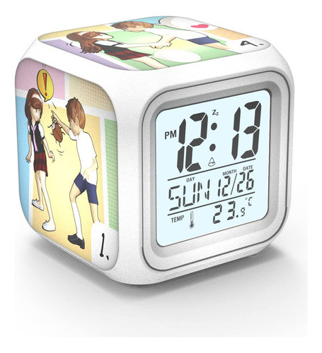 Ging Yhau Pequeo Reloj Despertador Digital Para Nios, Retroi 0