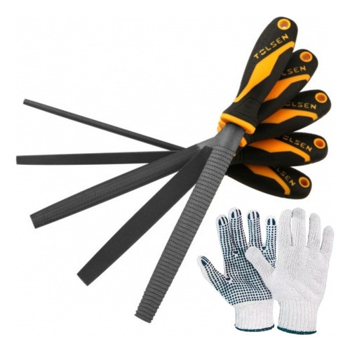 Juego De Limas Escofinas Tolsen 8 Pulgadas De 5 Unidades -sc 0