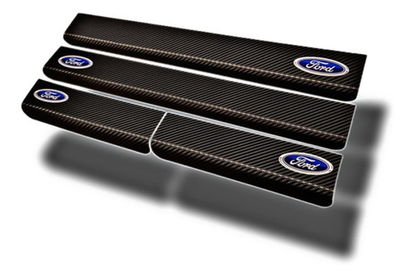 Cubre Zocalos Carbono Ford Kuga Logo Resinado 0