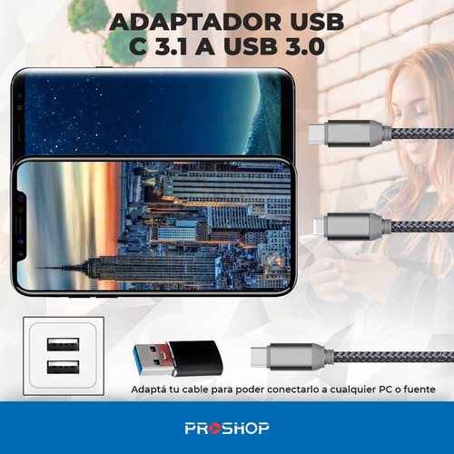 Kit 4 Adaptadores Usb C Hembra A Usb Macho Celular Otg !! 1