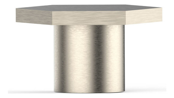 12 Tiradores Hexagonales Plateados Para Cajones, Armarios 1