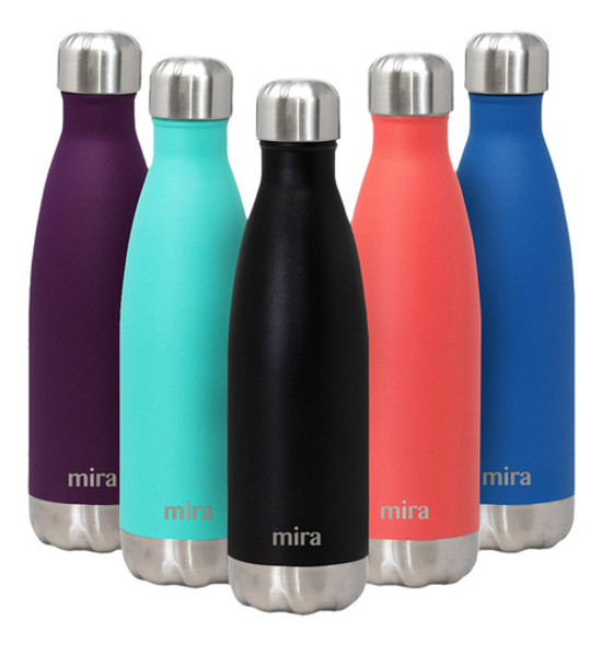 Mira Botella De Agua Con Aislamiento Al Vacío De Acero Inoxi 0