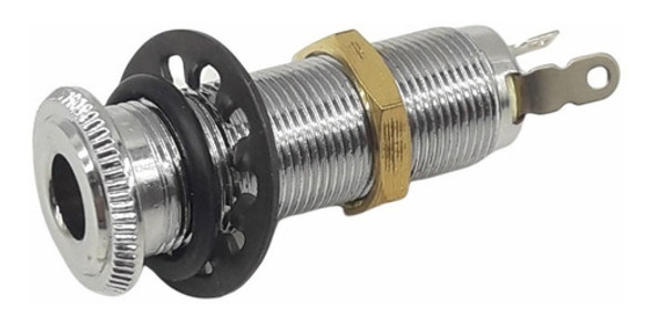 Jack Tubular Para Guitarra O Bajo Kd Cromado 0 Jack Tubular Para Guitarra O Bajo Kd Cromado 0