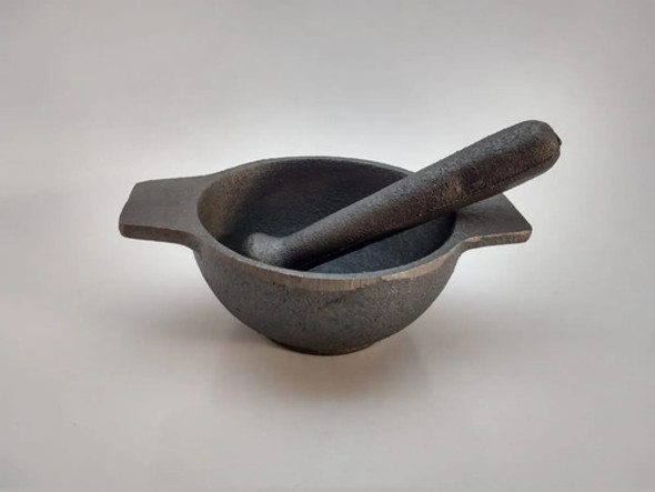 Mortero Fundición Hierro Fundido Con Pilón  14cm Bbqarg 0