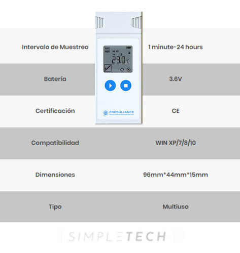 Datalogger Termografo Digital Multiuso Sensor Temperatura 1