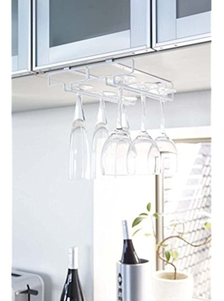 Yamazaki Home 2464 Tower Under Shelf Copa De Vino Rackwhite 1