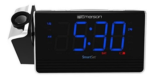 Emerson Smartset Projection Alarm Clock Radio Con Carga Usb 0