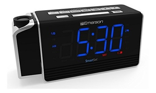 Emerson Smartset Projection Alarm Clock Radio Con Carga Usb 1