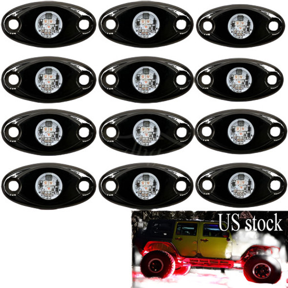 12 X 9w Led Rock Luces A Rojas Cree Off Road Camioneta 4 X 4 0