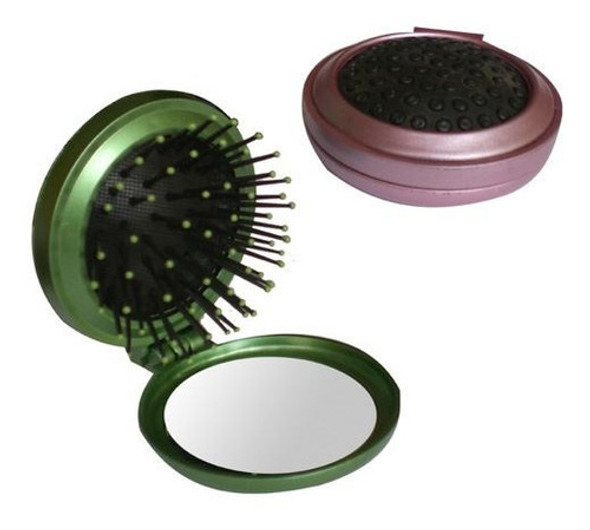 Espejo De Cartera Con Cepillo 0
