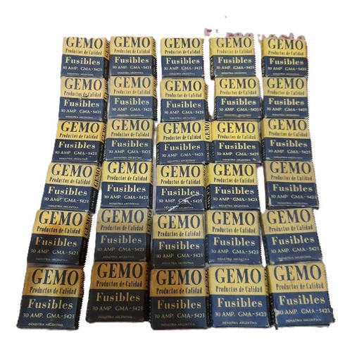 Fusibles Vidrio 30 Amp. Gemo, Gma 5423, Antiguos, X 150 Unid 0