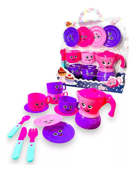 Juego Cafetera Hora Del Te Merienda Juguete Infantil Tazas 0