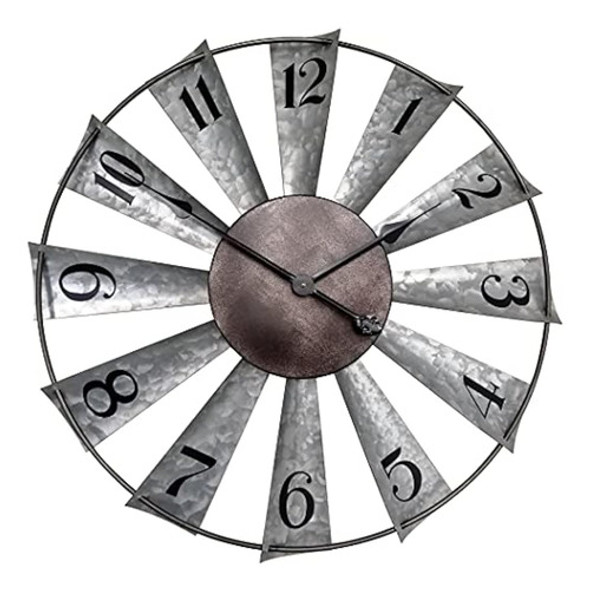 ~? Reloj De Molino De Viento Galvanizado De 24 Pulgadas Relo 0 ~? Reloj De Molino De Viento Galvanizado De 24 Pulgadas Relo 0