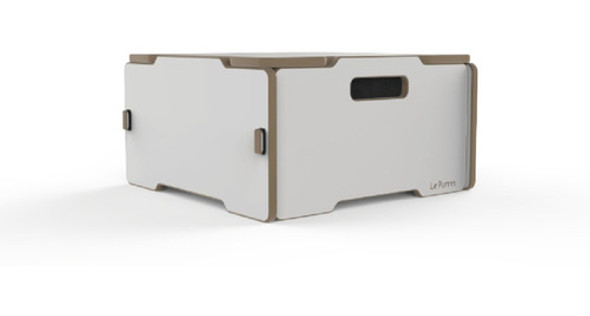 Cajón Juguetero Mediano Para Niños De Madera Blanco De Encastre - Le Purret 0